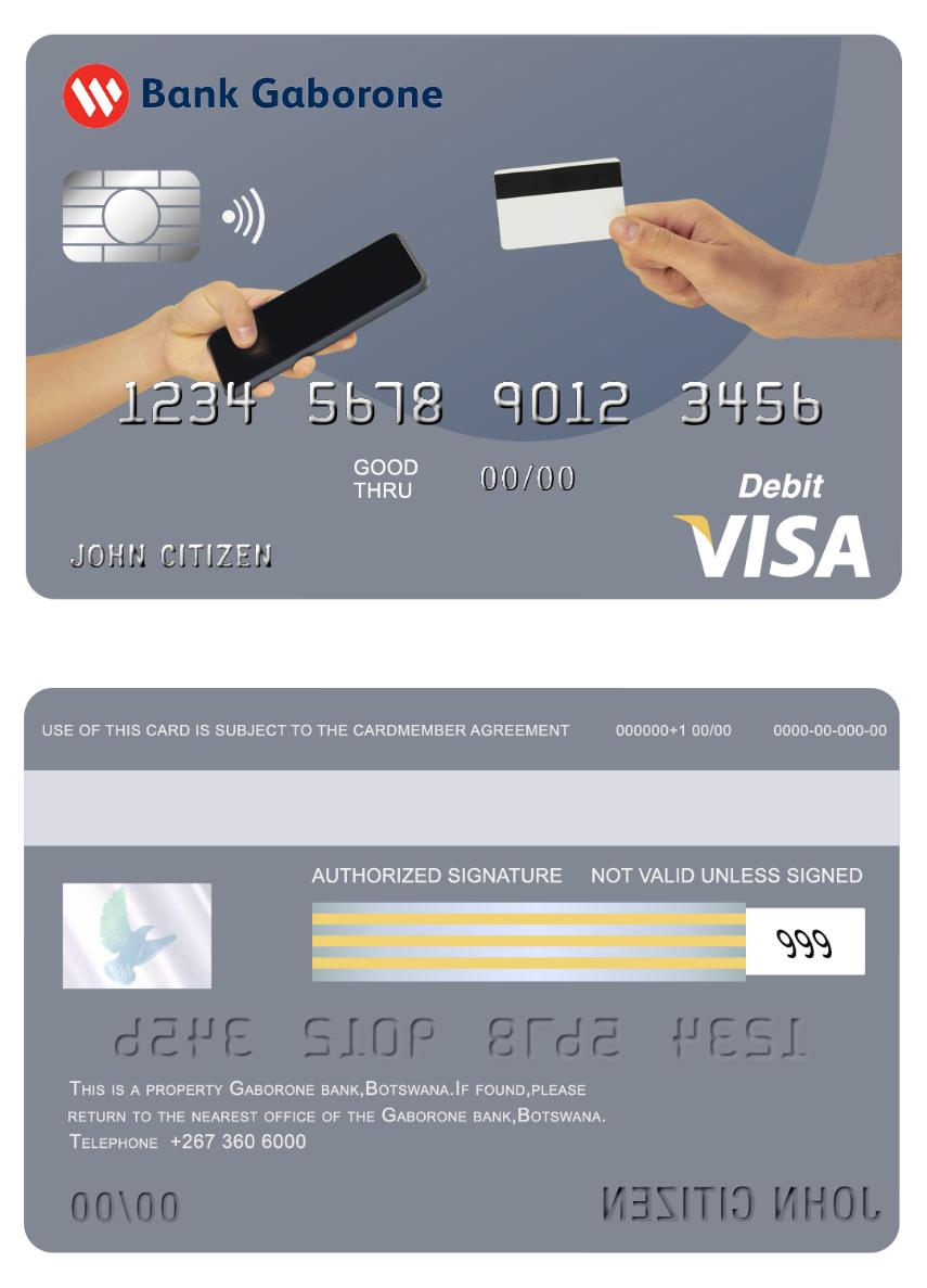 Botswana Bank Gaboronevisa card
